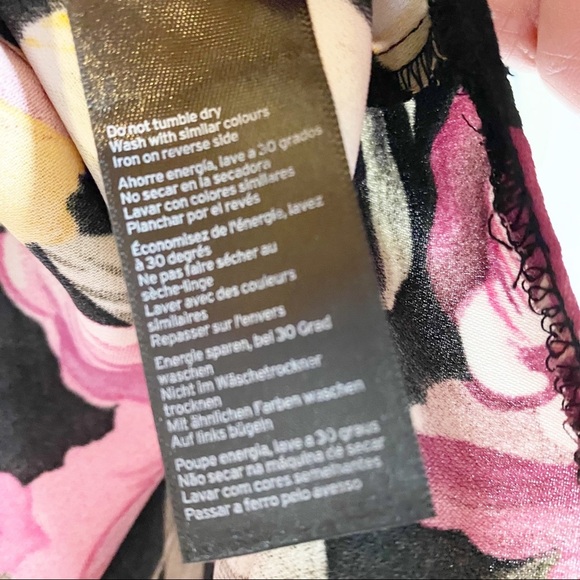 TOPSHOP Tropical Floral Off Shoulder Tie Blouse 6 - Picture 9 of 9